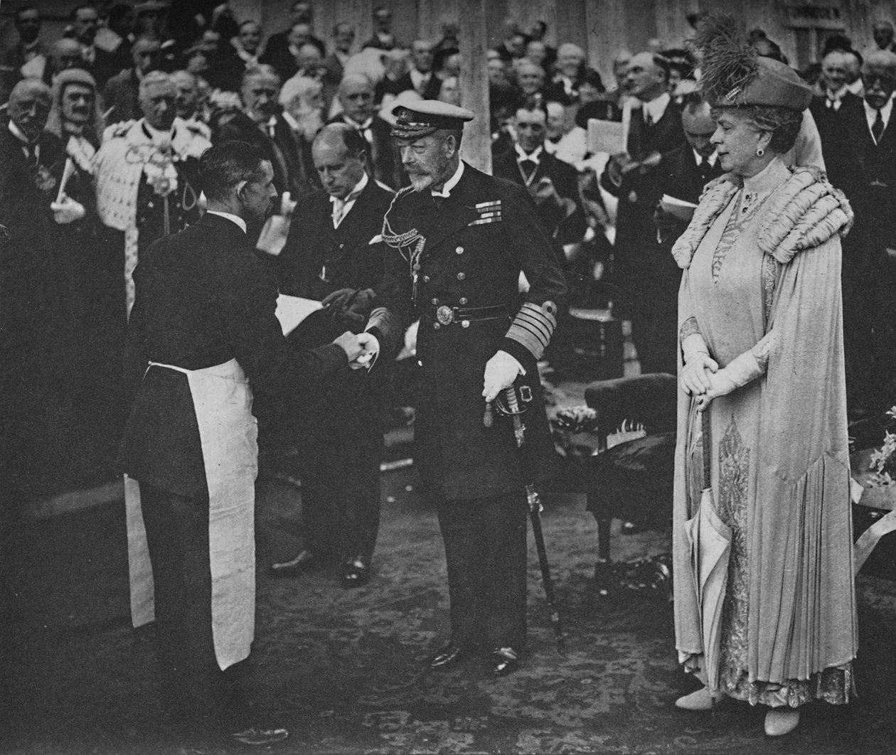 Kongen og mureren den 23. maj 1925, 1928 af Unbekannt