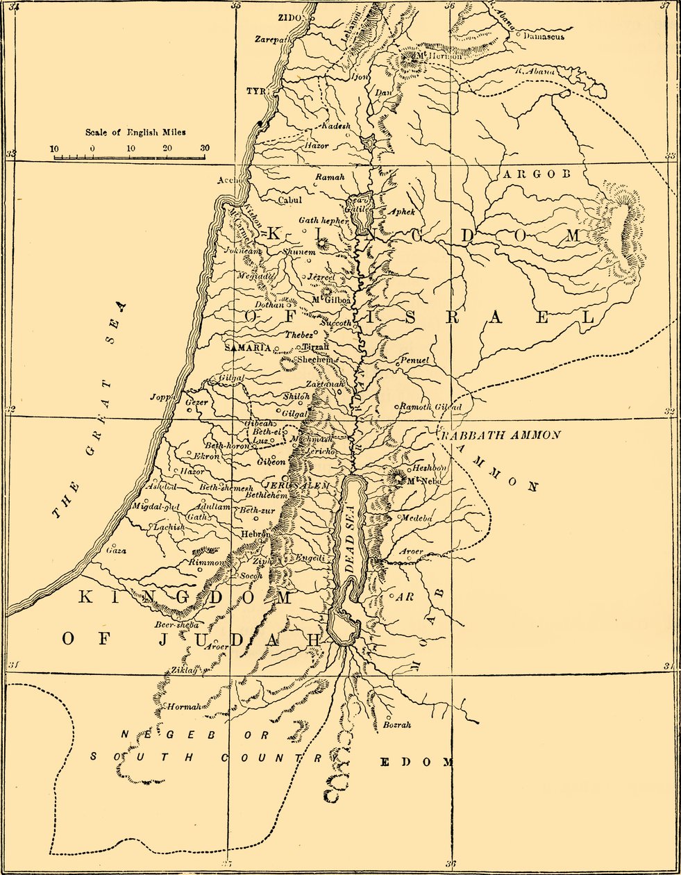 Kongerigerne Juda og Israel, 1890. af Unbekannt