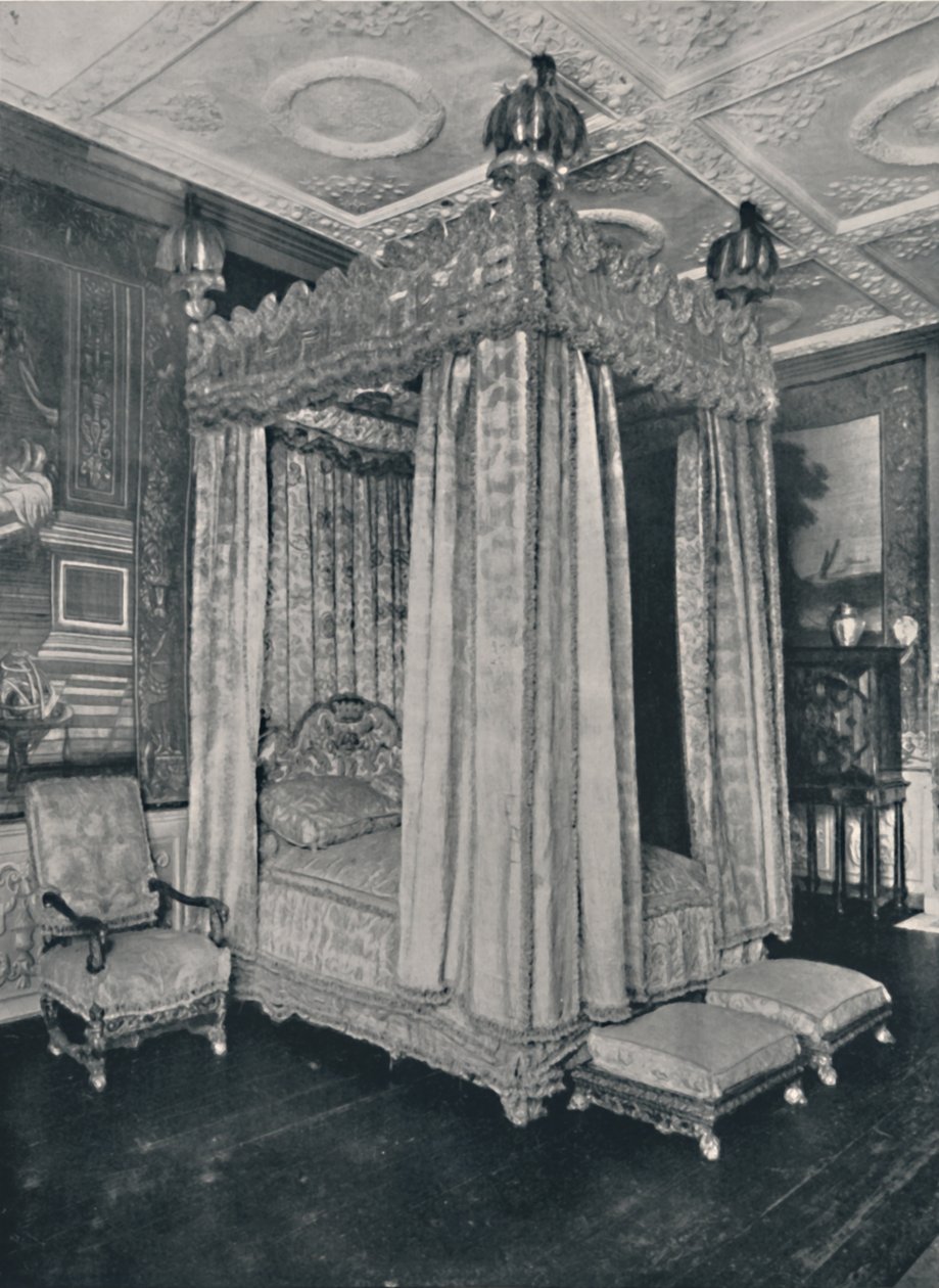 The Kings Bedroom på Knole. Sengeplads lavet til James I, 1928 af Unbekannt
