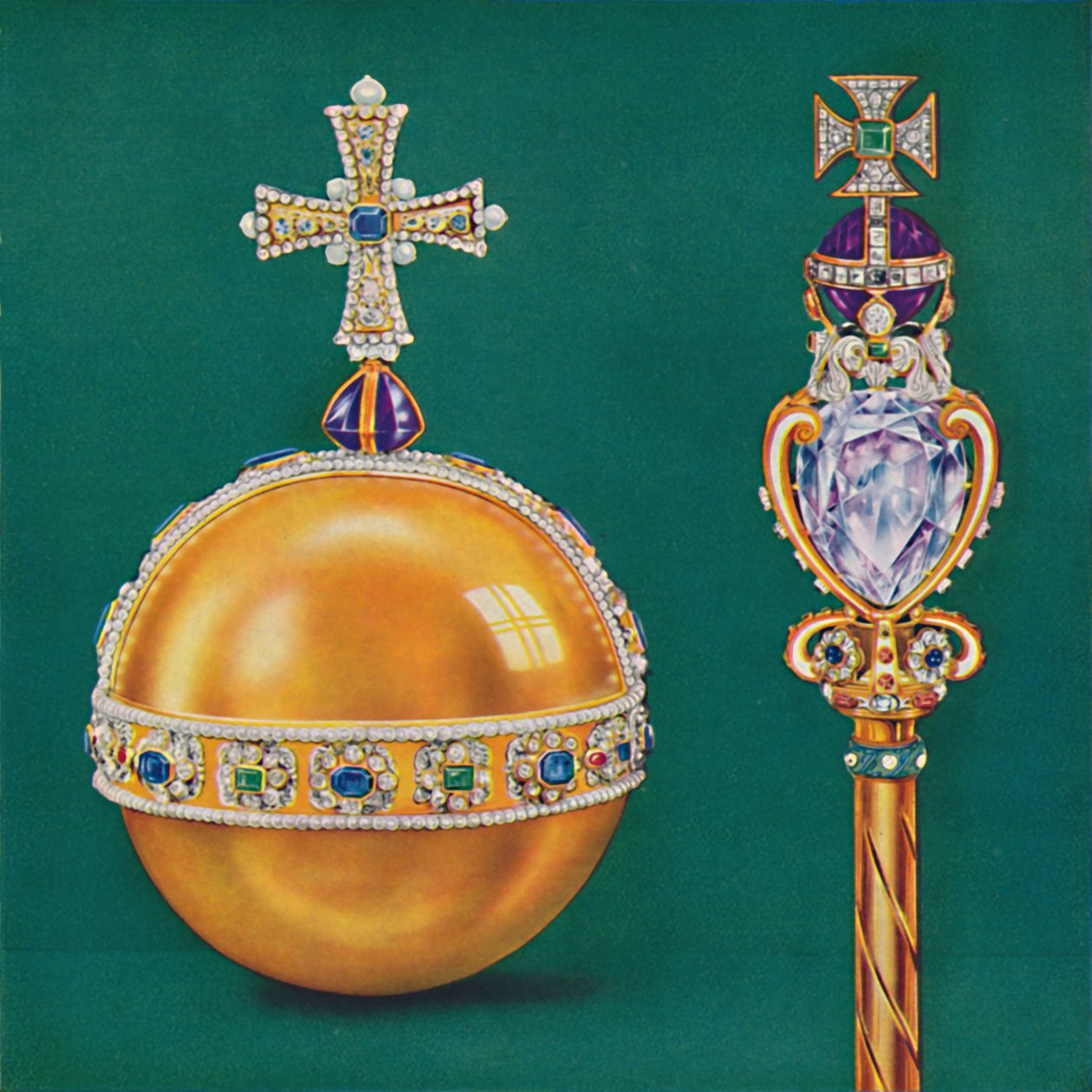 The Kings Orb and Sceptre, 1937. af Unbekannt