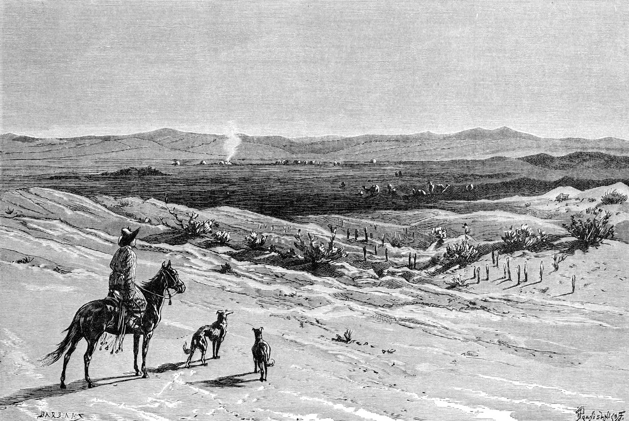 Kizil-Kum-ørkenen, Dussibal Wells, Asien, 1895 af Unbekannt
