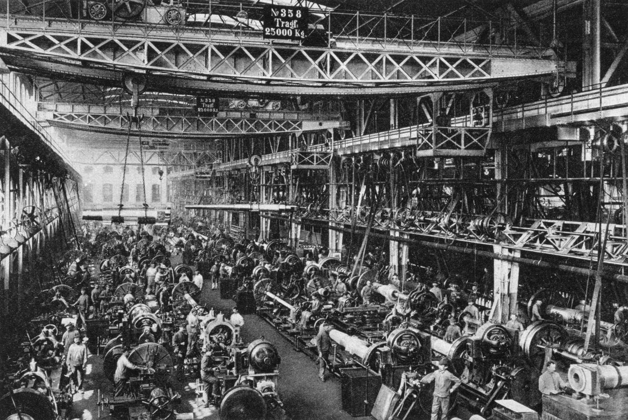 Krupp-våbenfabrikken nummer 1, Essen, Tyskland, Første Verdenskrig, 1917 af Unbekannt