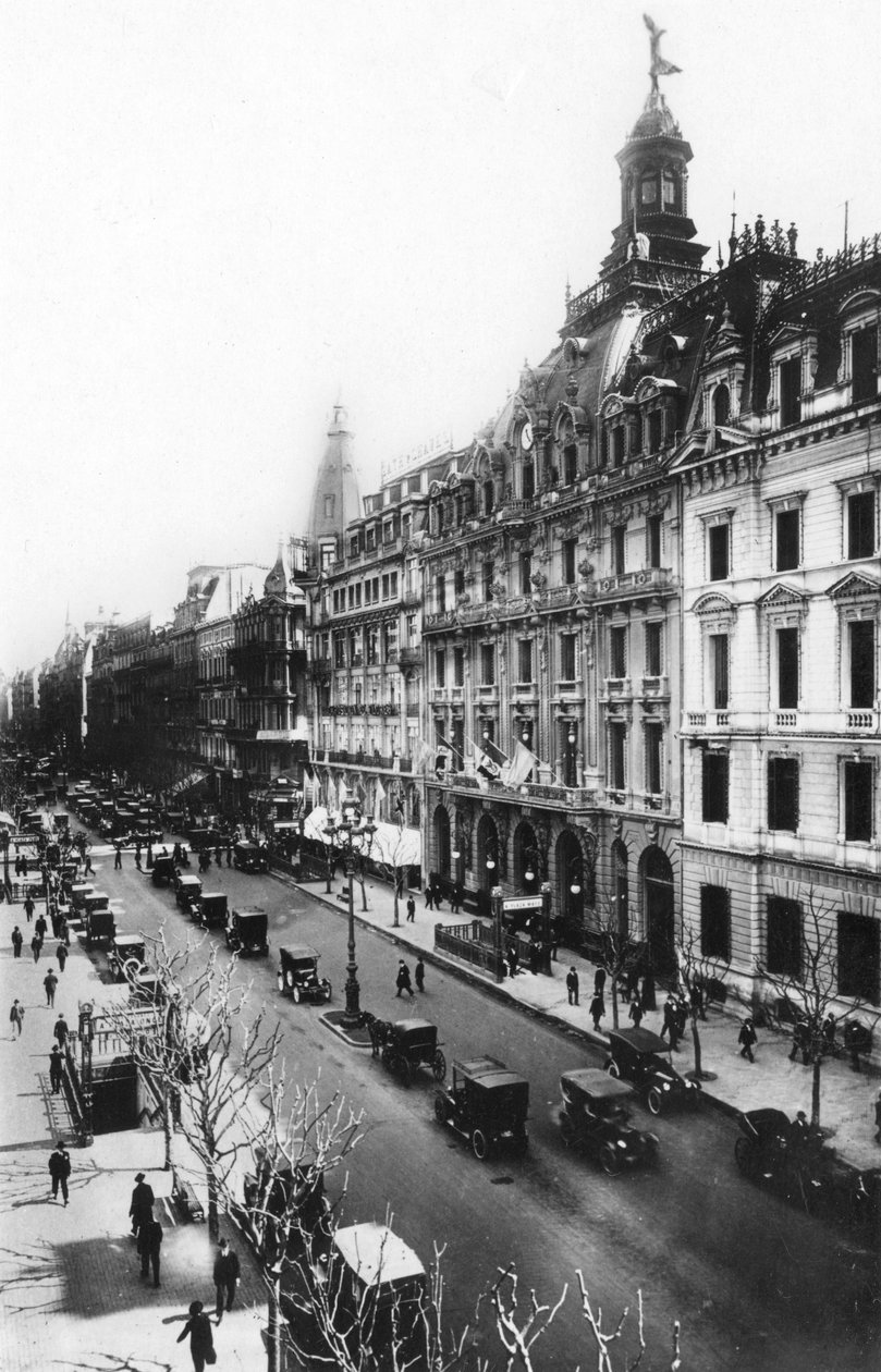 La Prensa-bygningen, Avenida de Mayo, Buenos Aires, Argentina, begyndelsen af ​​det 20. århundrede af Unbekannt