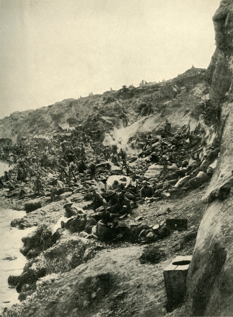 Landingen ved Suvla-bugten, Gallipoli-halvøen, Første Verdenskrig, 1915, c1920. af Unbekannt