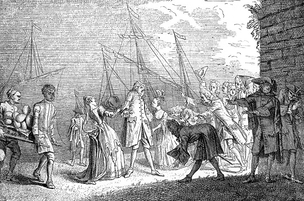Landingen af Senesino, 1720 af Unbekannt