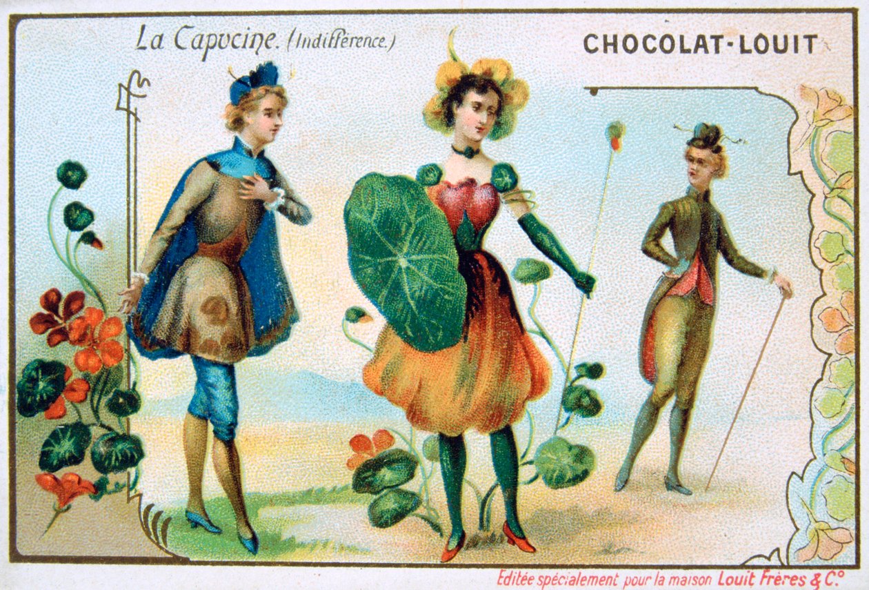 Blomsternes sprog, Nasturtium, Ligegyldighed, c1900 af Unbekannt