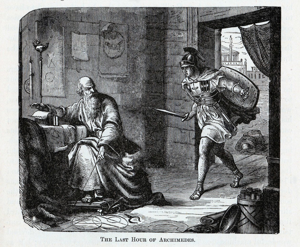 Arkimedes sidste time, 1882 af Unbekannt