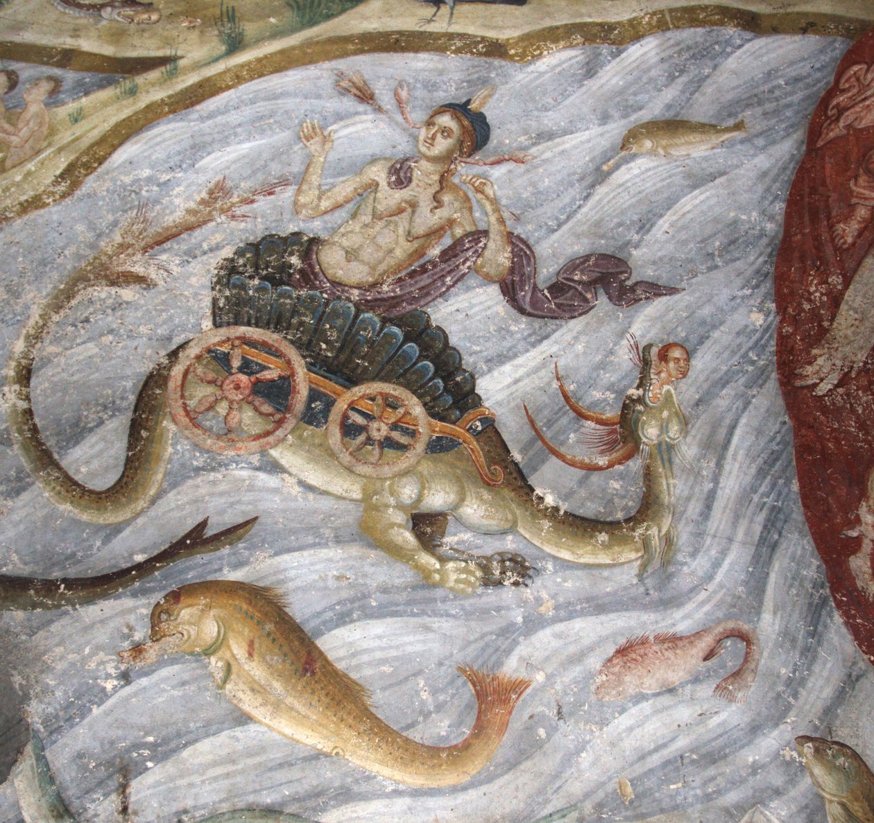 Den sidste dom. Detalje: Havet opgav sine døde, 1321-1322 af Unbekannt