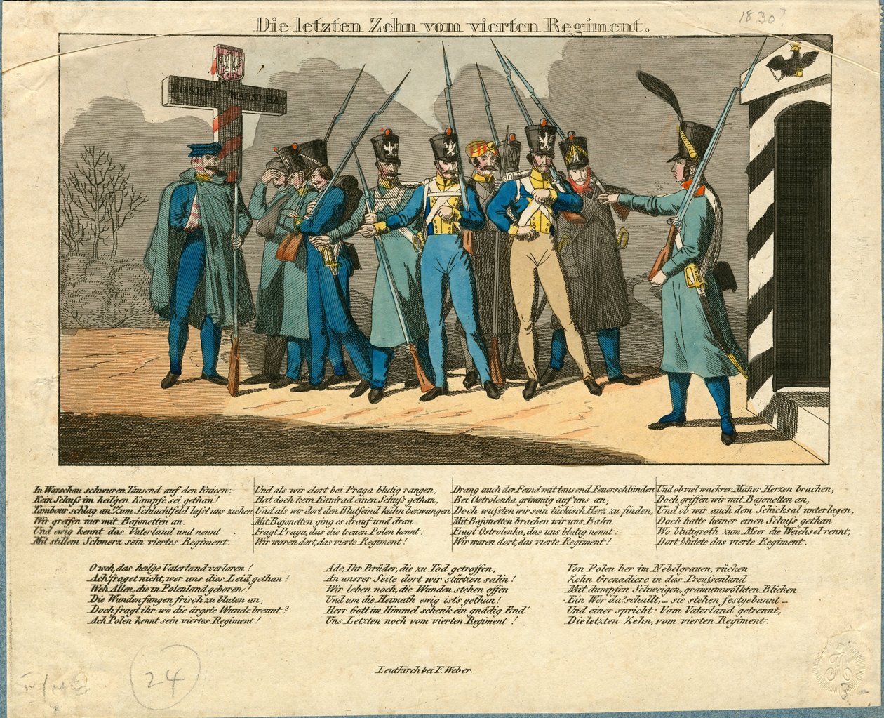 De sidste ti af 4. regiment, 1831 af Unbekannt