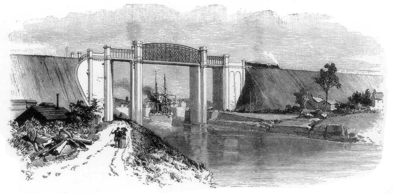 Latchford Viaduct, Manchester Ship Canal, 1894 af Unbekannt