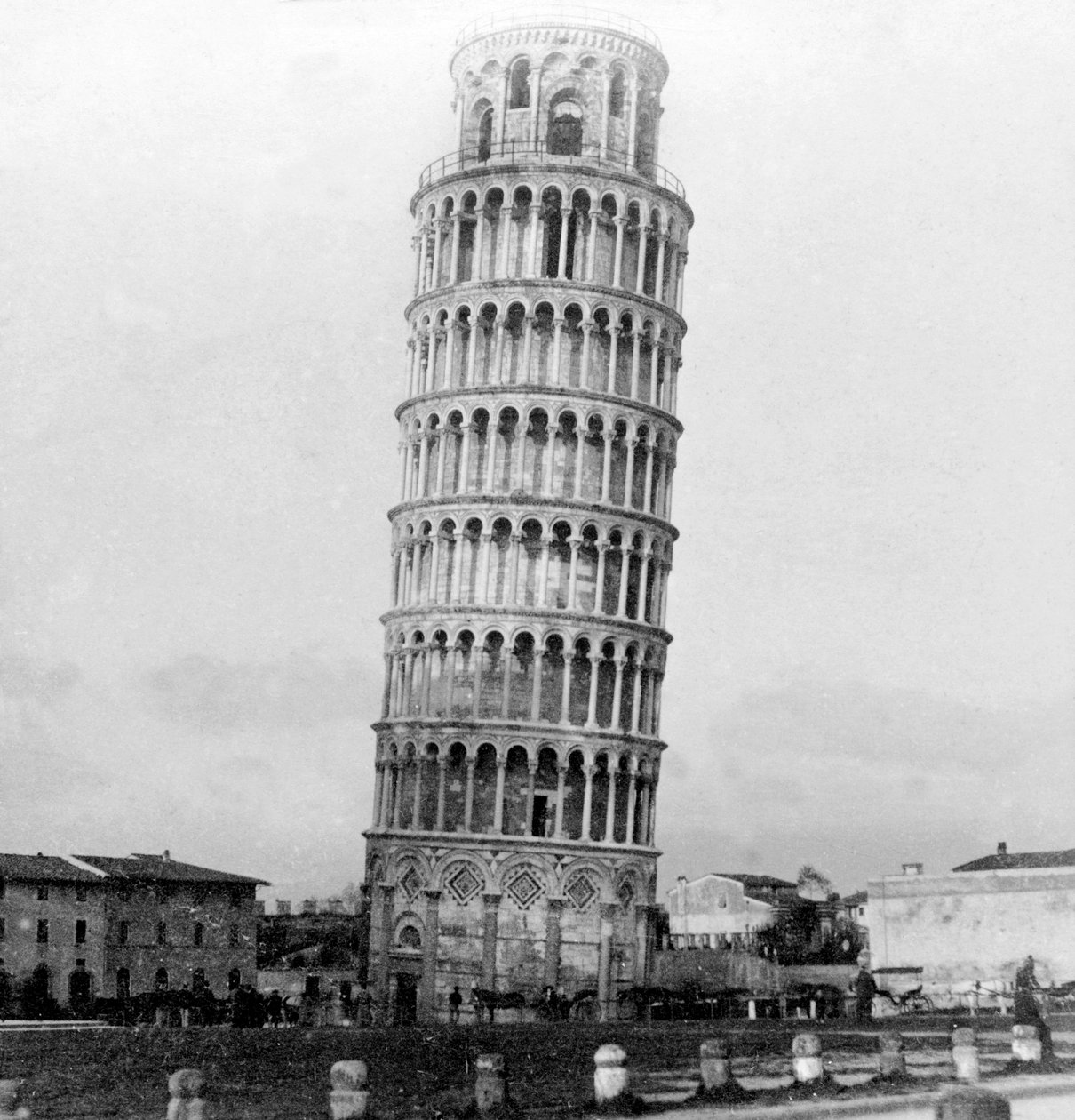 Det skæve tårn i Pisa, Italien, 1892 af Unbekannt