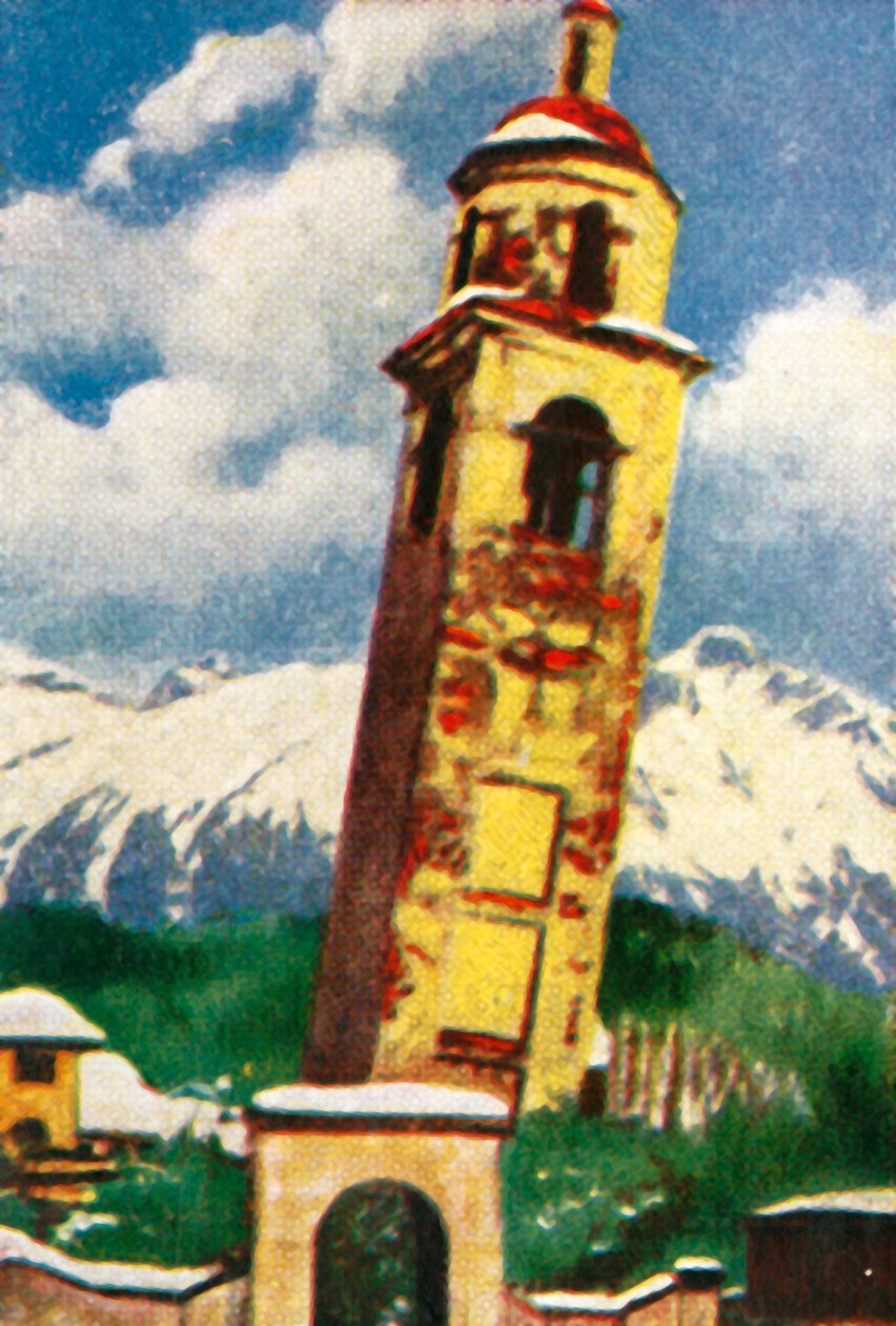 Det skæve tårn i St. Moritz, c1928. af Unbekannt