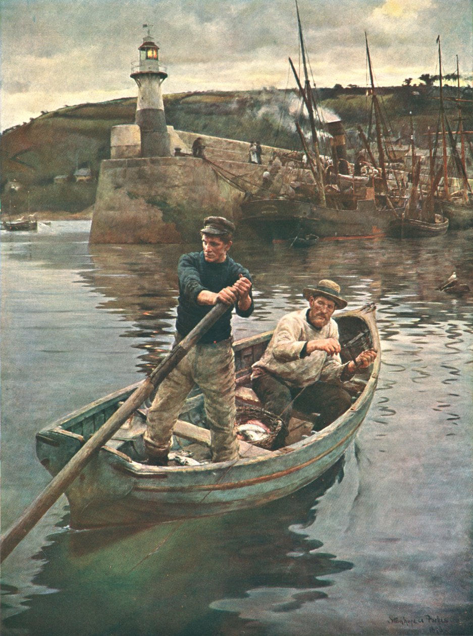 Fyrtårnet Newlyn, Cornwall, 1893, c1902. af Unbekannt