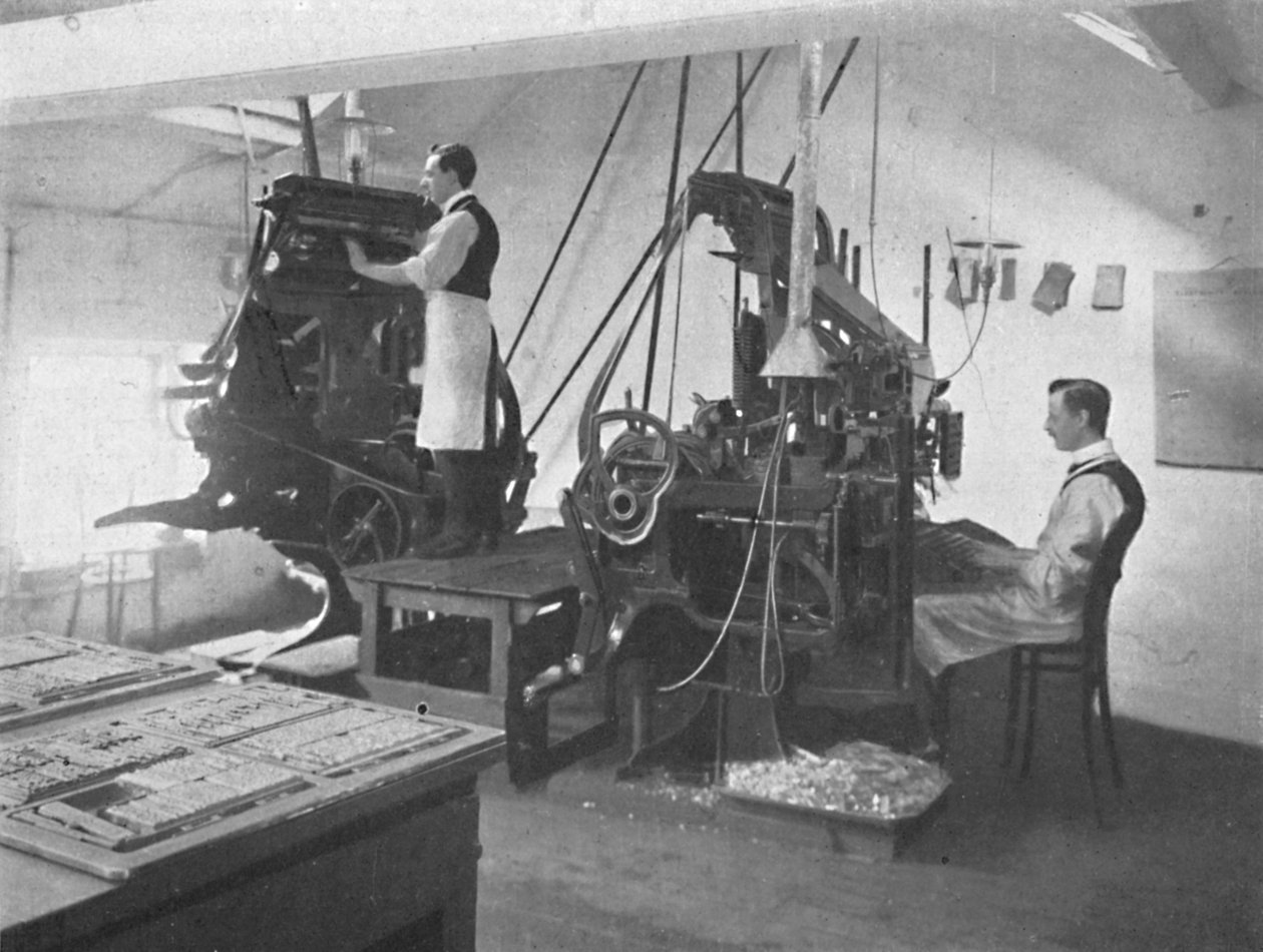 Linotypierne, 1916 af Unbekannt