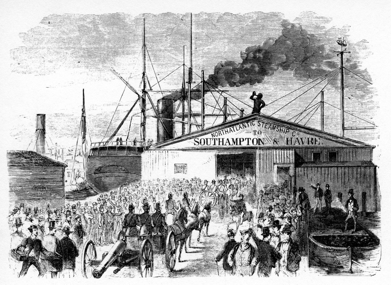 Indlæsningen af Atlanterhavs- og Østersøbådene, c1860