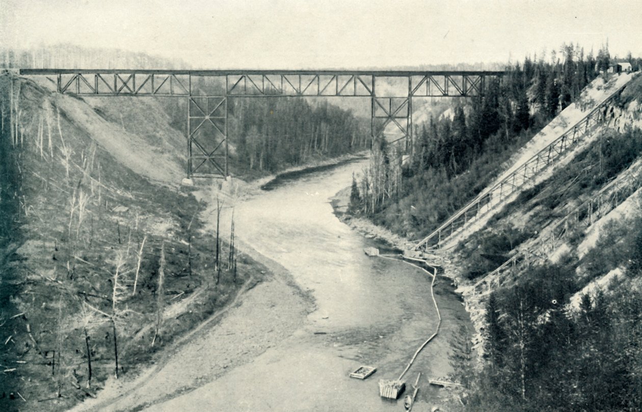 Den højeste bro øst for Rocky Mountains, 1922. af Unbekannt