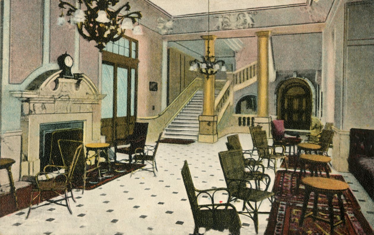 The Lounge, Abercorn Rooms, Liverpool Street Hotel, c1907. af Unbekannt