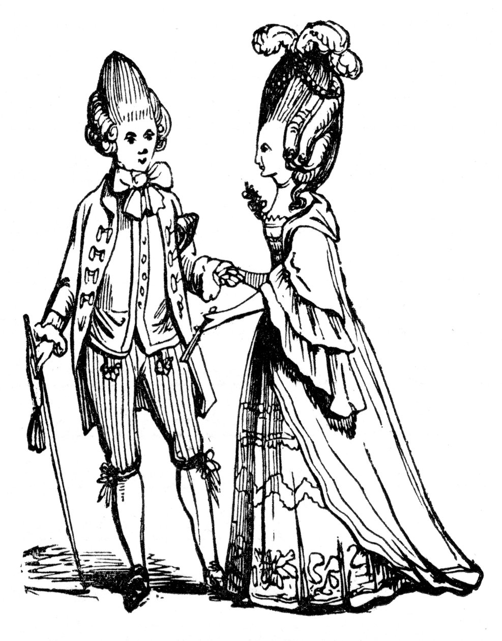 Makaronierne, 1772, 1910 af Unbekannt