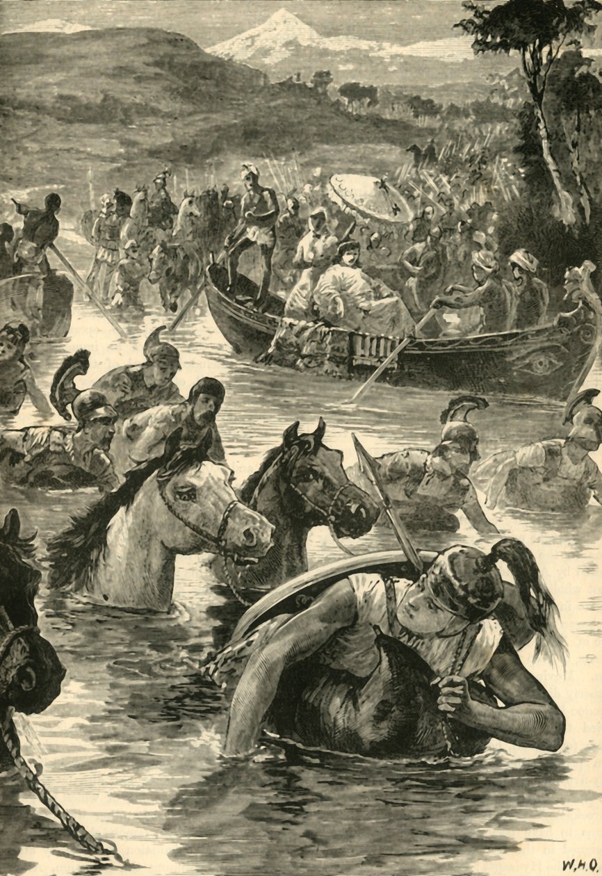 Makedonerne krydser Jaxartes, 1890. af Unbekannt