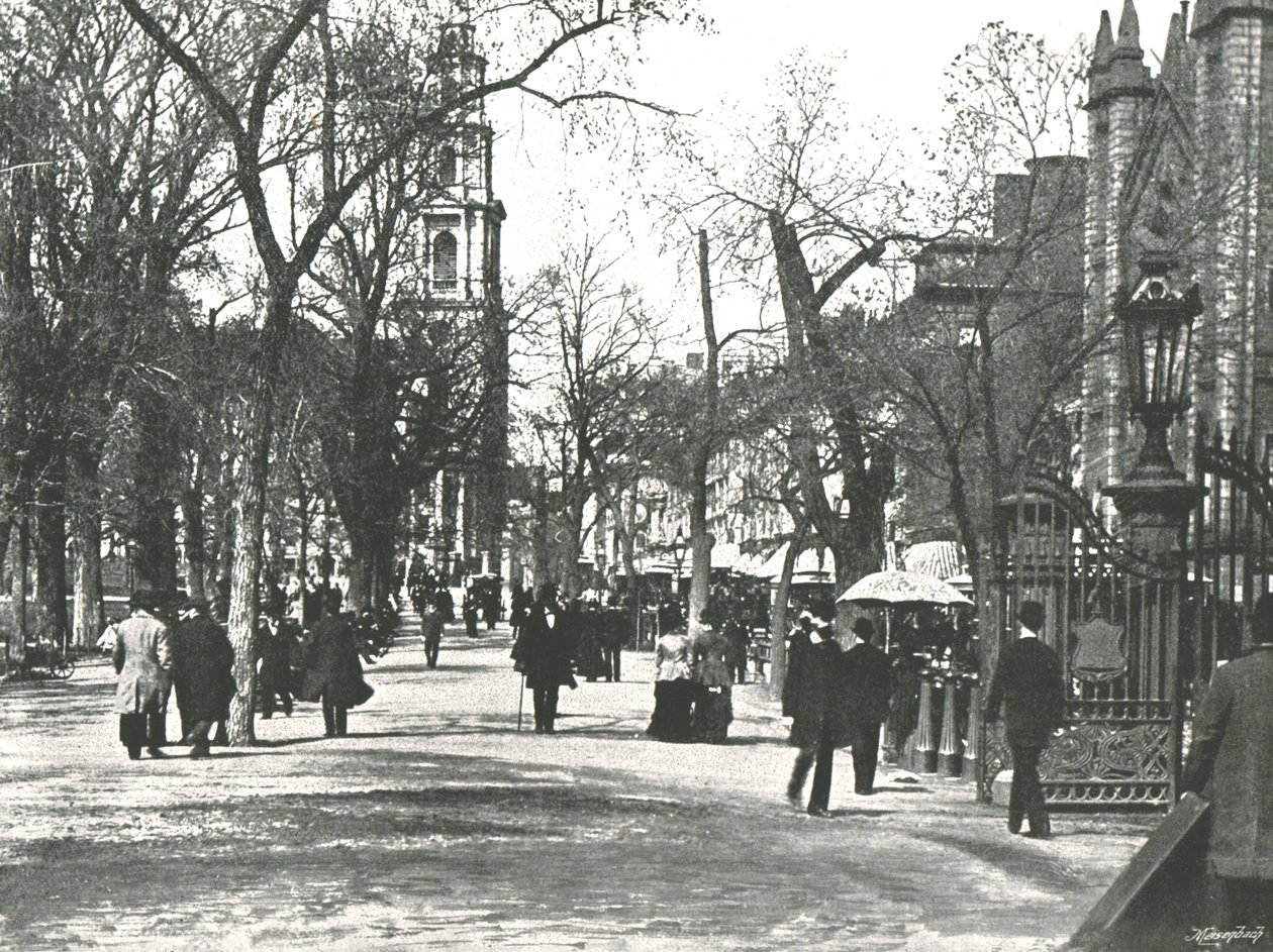 The Mall, Boston, USA, 1895. af Unbekannt