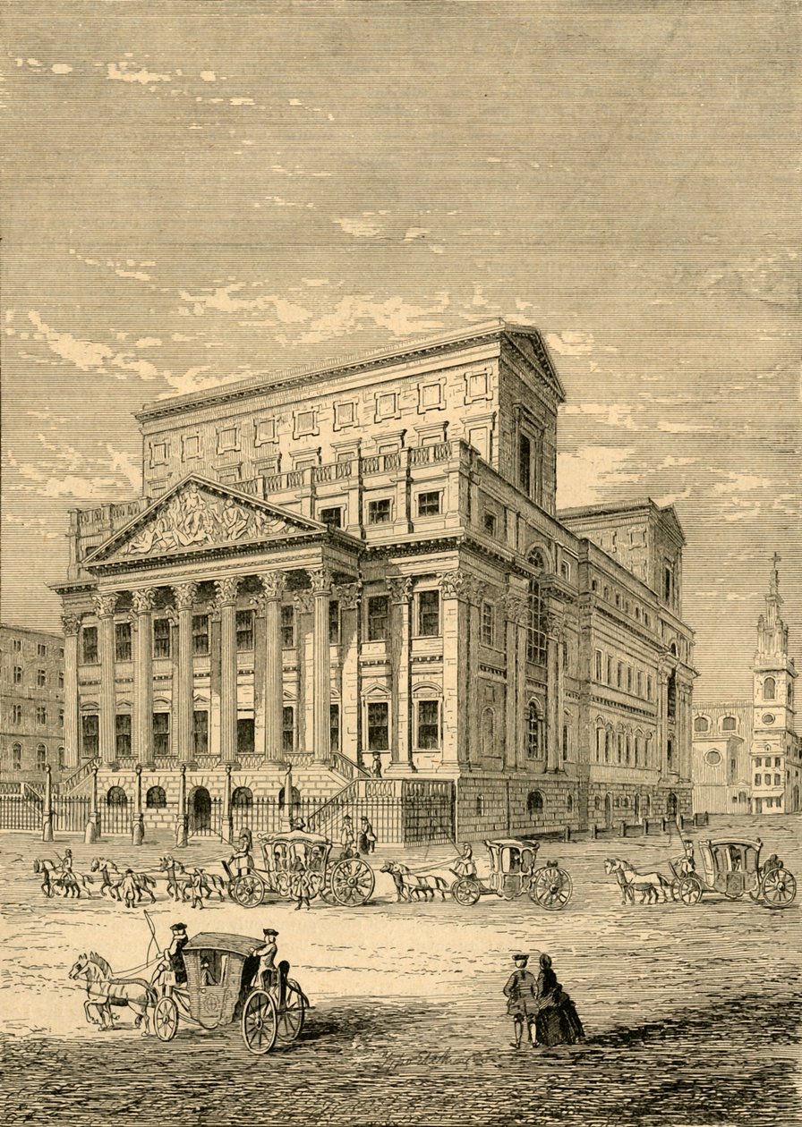 The Mansion House i 1750, 1897. af Unbekannt