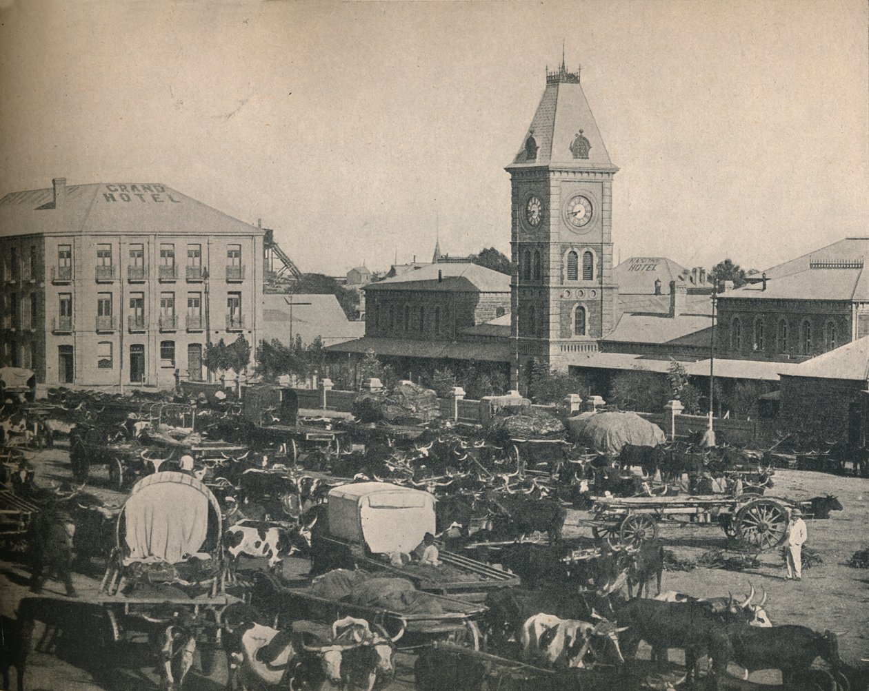Markedet, Kimberley, c1900. af Unbekannt