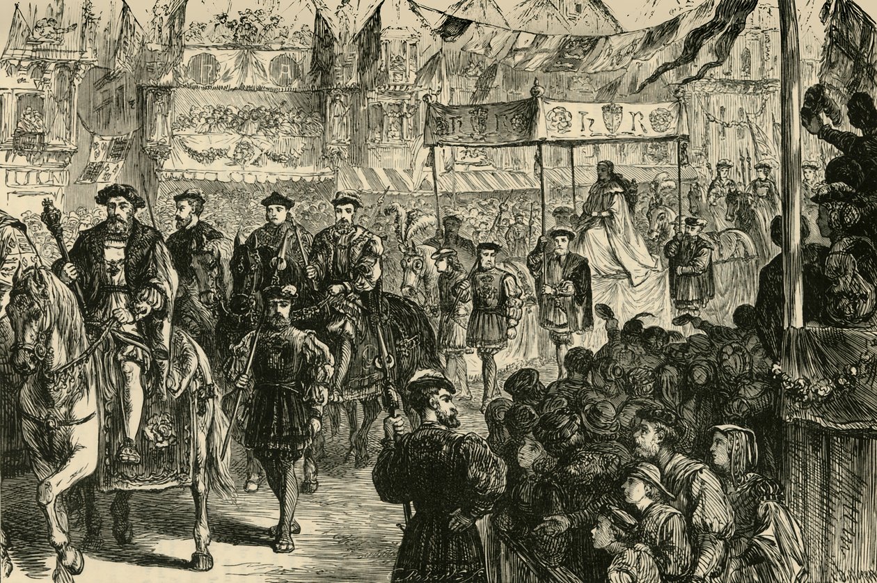 Anne Boleyns ægteskabsoptog, 1533, 1890. af Unbekannt