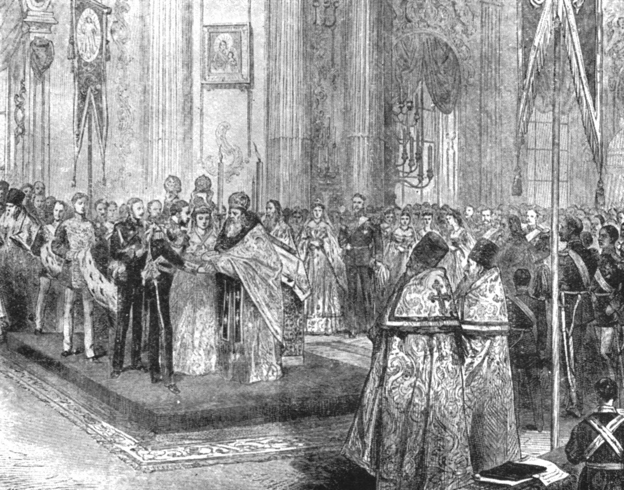 Ægteskabet mellem hertugen af Edinburgh og storhertuginden Marie Alexandrovna...1874, 1901. af Unbekannt