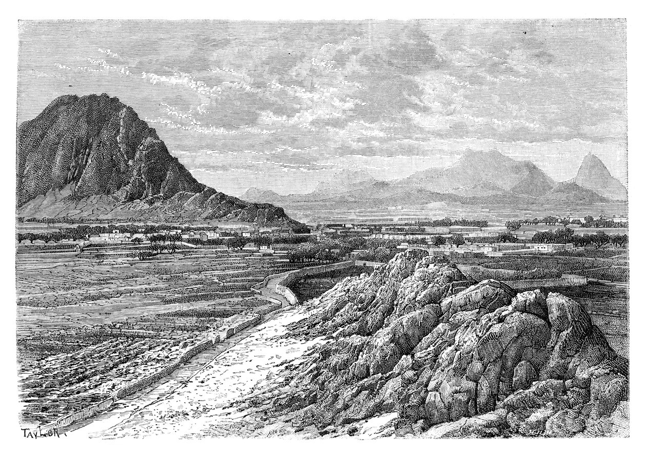 Marsha-passet, nord for Kandahar, Afghanistan, 1895 af Unbekannt