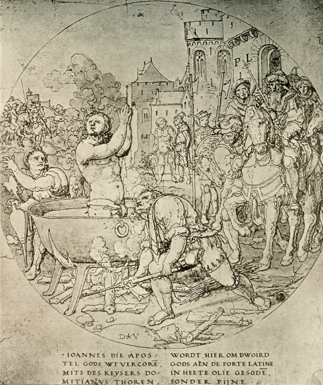 The Martyrium of St John the Evangelist, c1600-tallet, 1908. af Unbekannt
