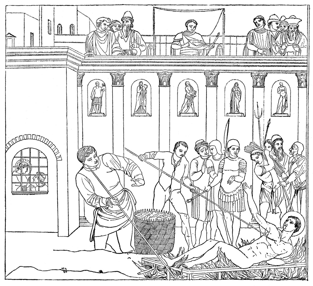 The Martyrium of St Laurence, 1882 af Unbekannt