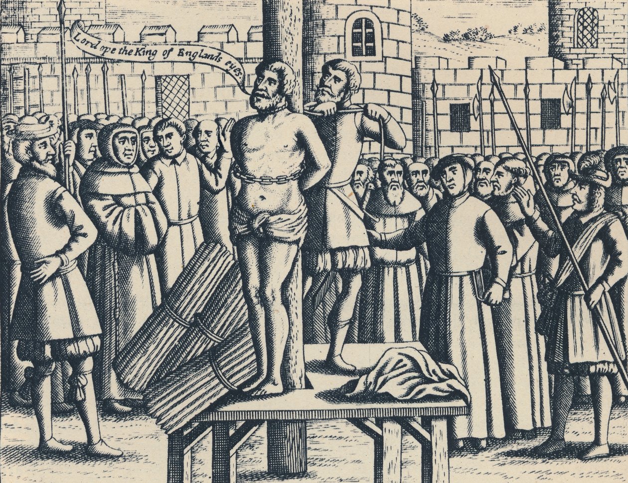 The Martyrium of Master William Tindall in Flanders by Vilvorde Castle, 1563, 1947 af Unbekannt