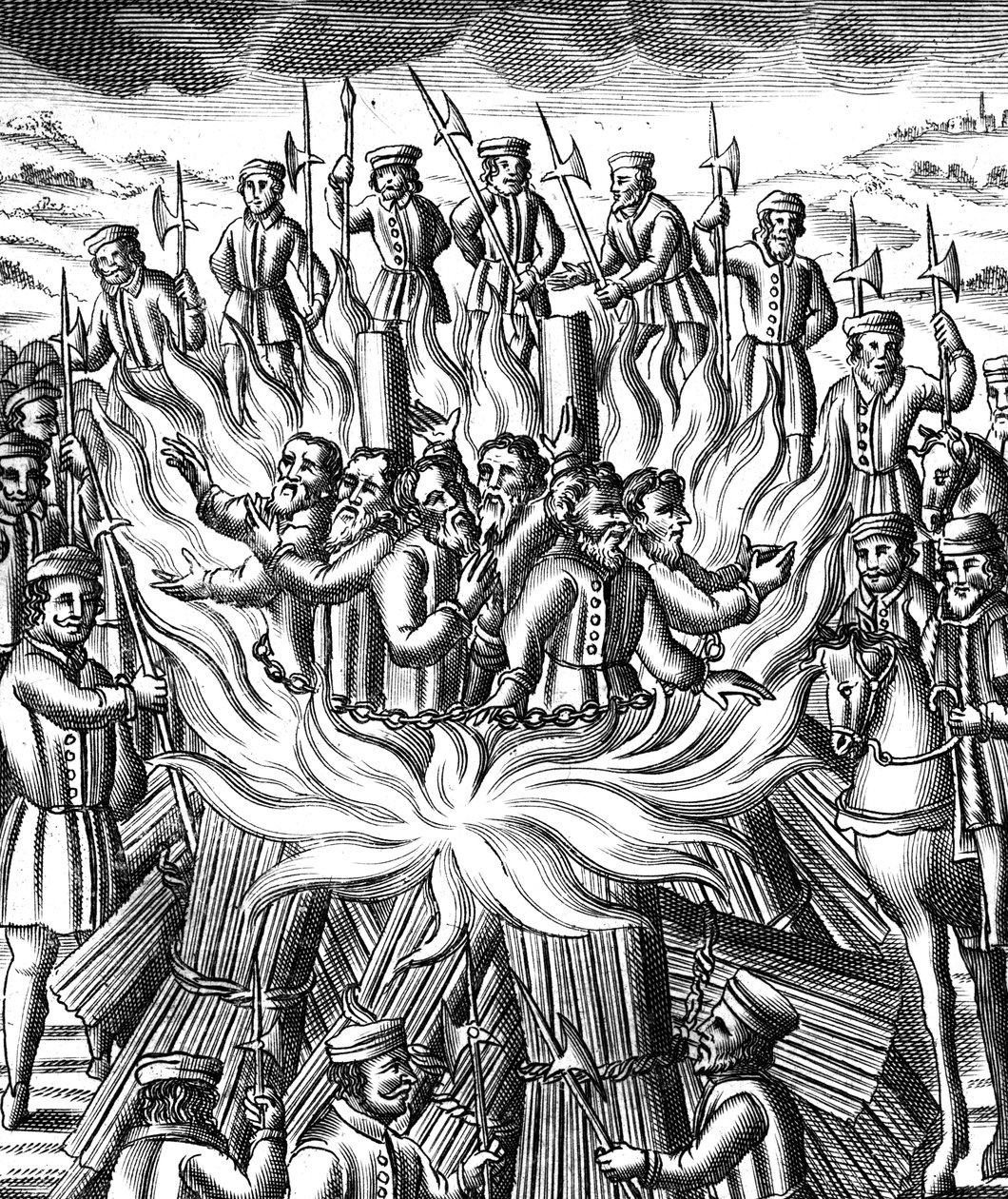 The Martyrdom of Six Men at Brainford, 1558 af Unbekannt