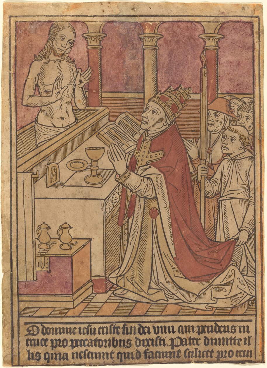 Sankt Gregors messe [recto], ca. 1490. af Unbekannt