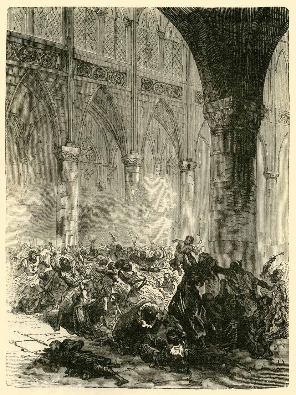 Massakren i Beziers, 1209, 1890. af Unbekannt