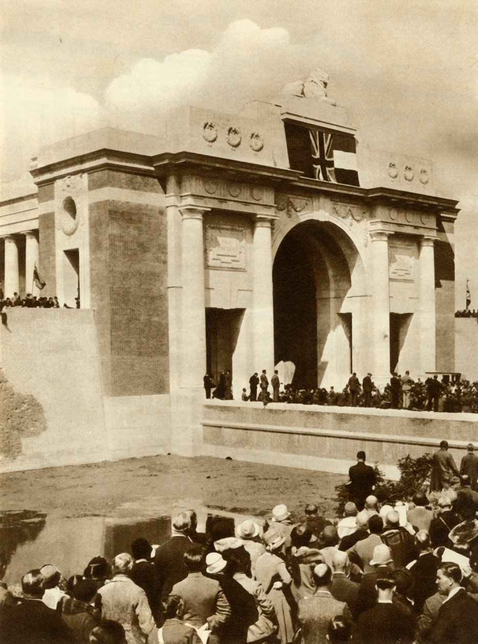 Meninporten afsløres, Ypres, Belgien, 24. juli 1927, 1935. af Unbekannt
