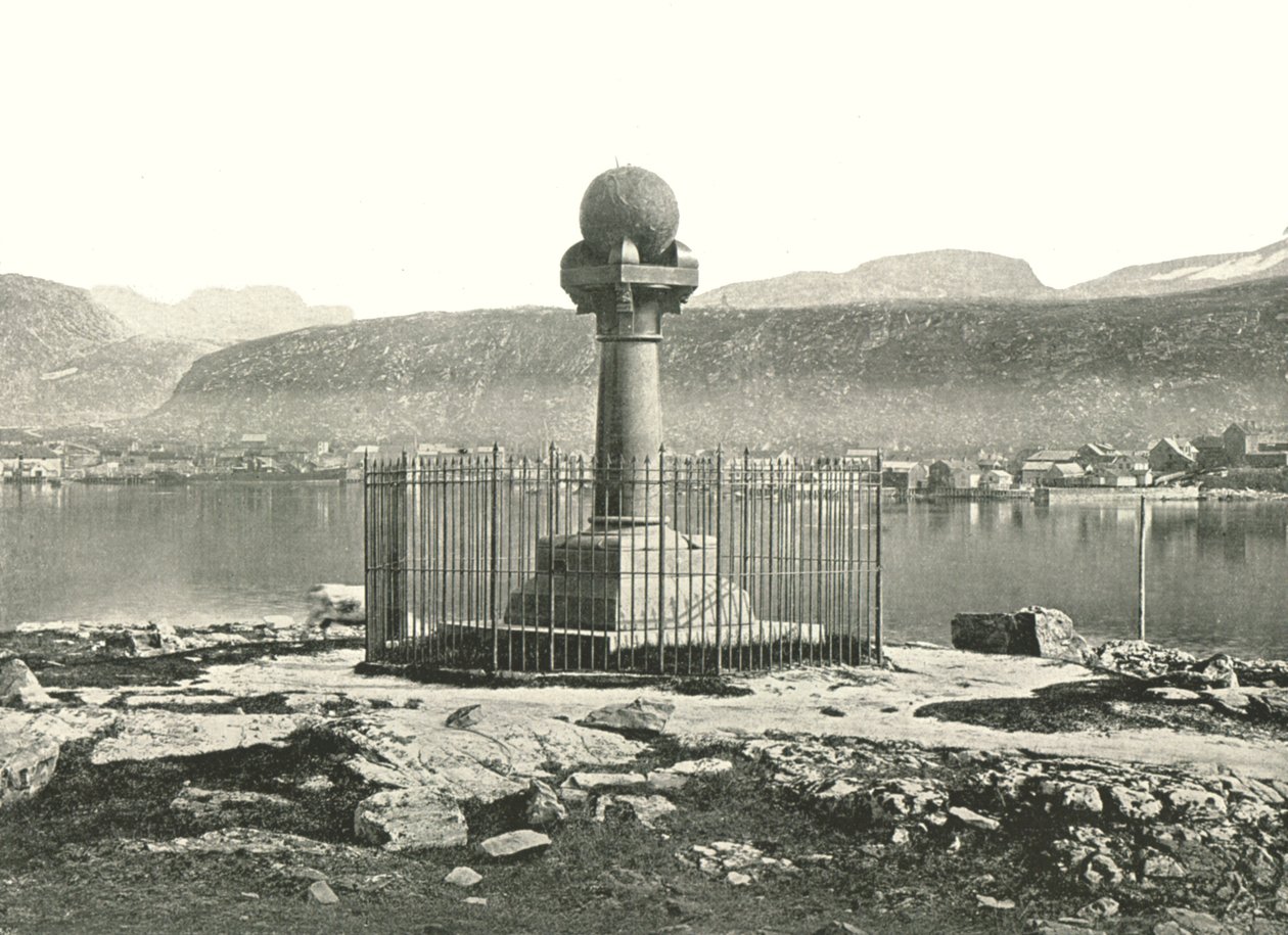 Meridiansøjlen, Hammerfest, Norge, 1895. af Unbekannt