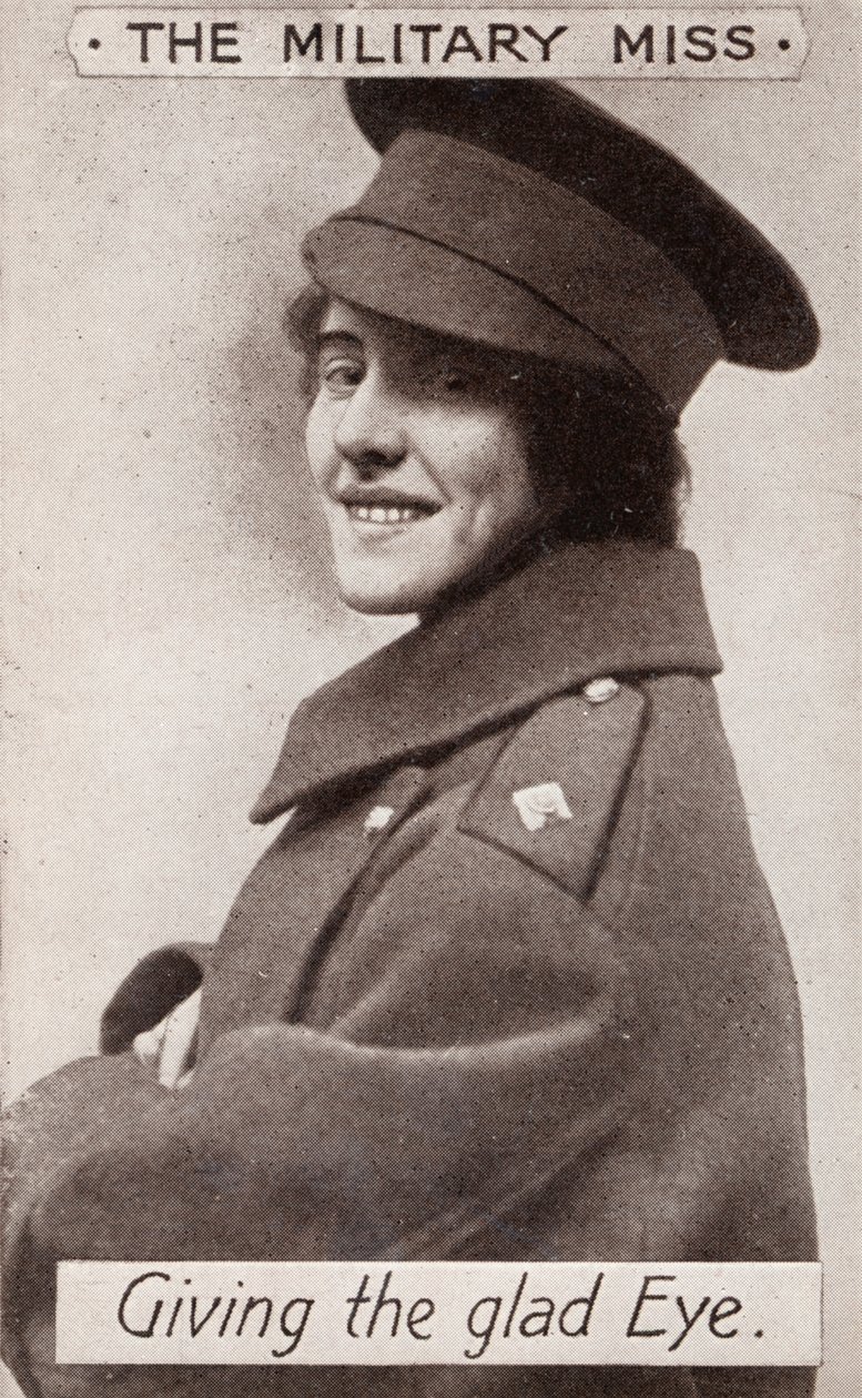 The Military Miss - Giving the glad Eye., c1914 af Unbekannt