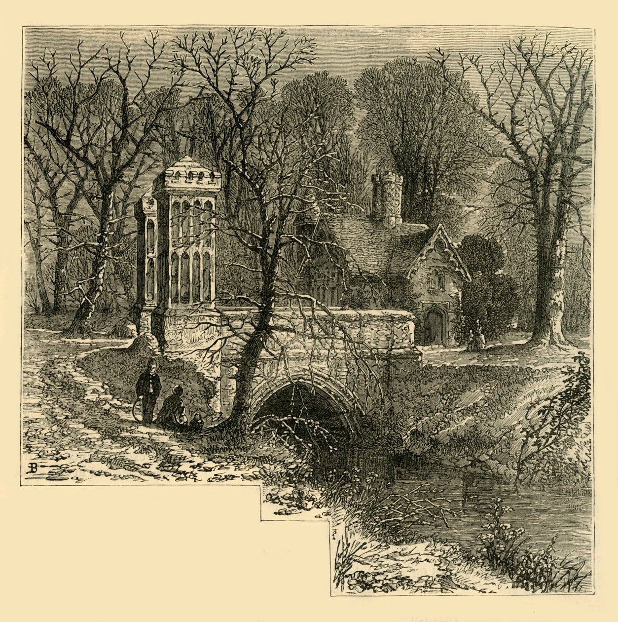 The Moat, Fulham Palace, c1878. af Unbekannt