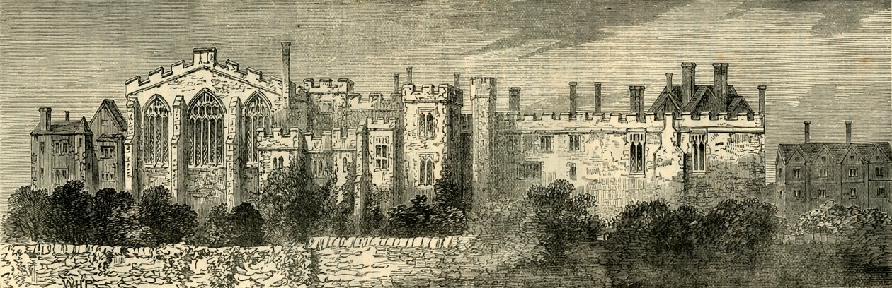 Klosteret St. John af Jerusalem, Clerkenwell - Generel udsigt fra sydøst, c1872. af Unbekannt