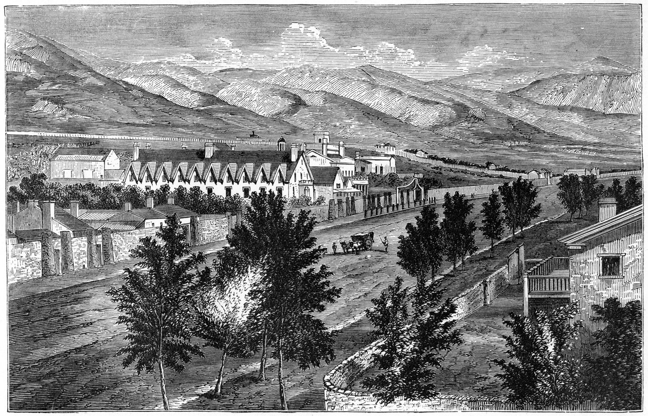 Mormontemplet og Prophets Block, Salt Lake City, Utah af Unbekannt