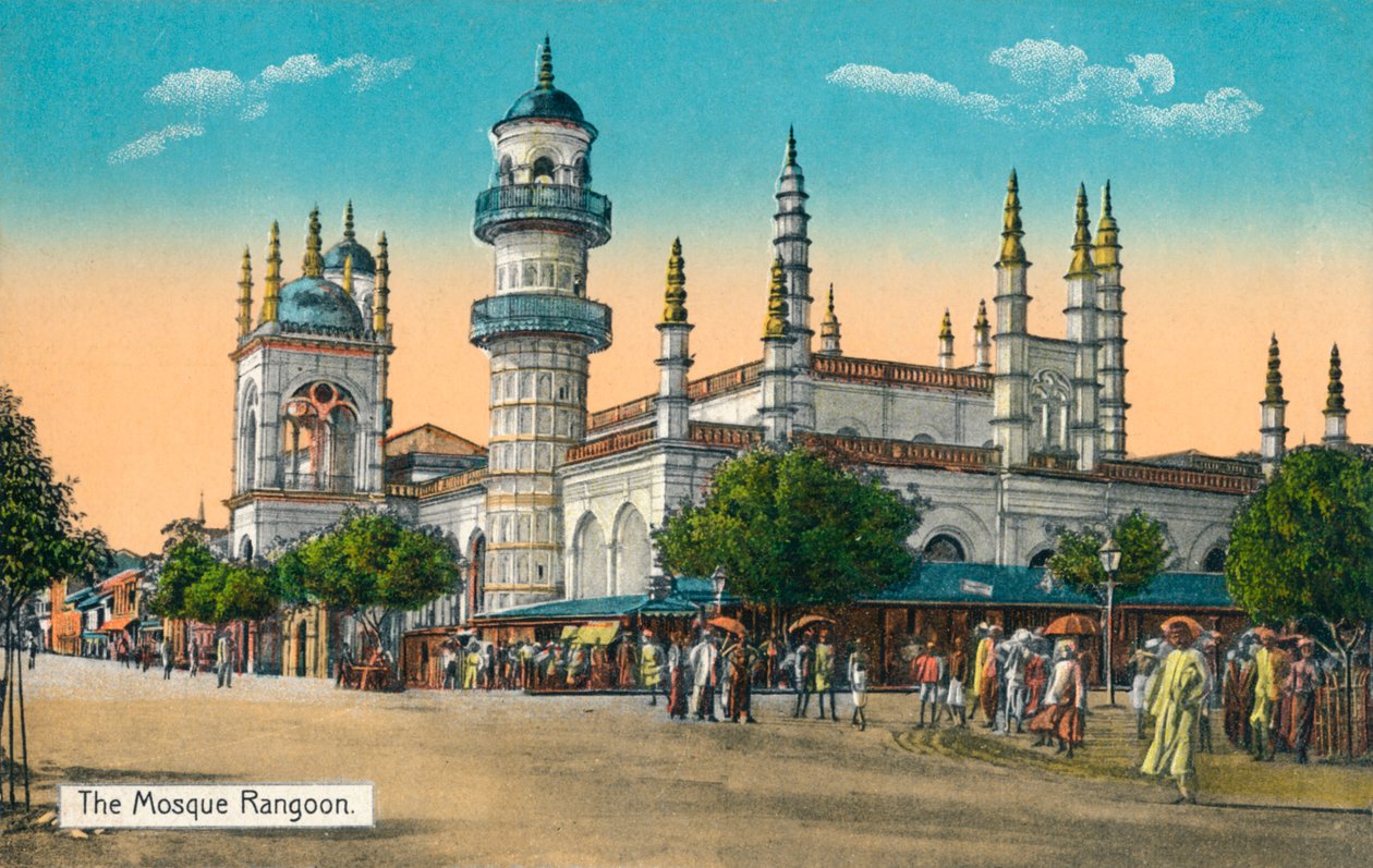 Moskeen Rangoon, c1888 af Unbekannt