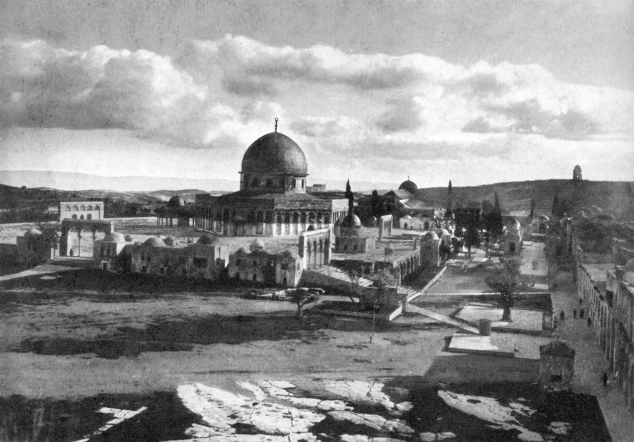 Omar-moskeen på stedet for det gamle tempel, Bethlehem, Israel, 1926 af Unbekannt