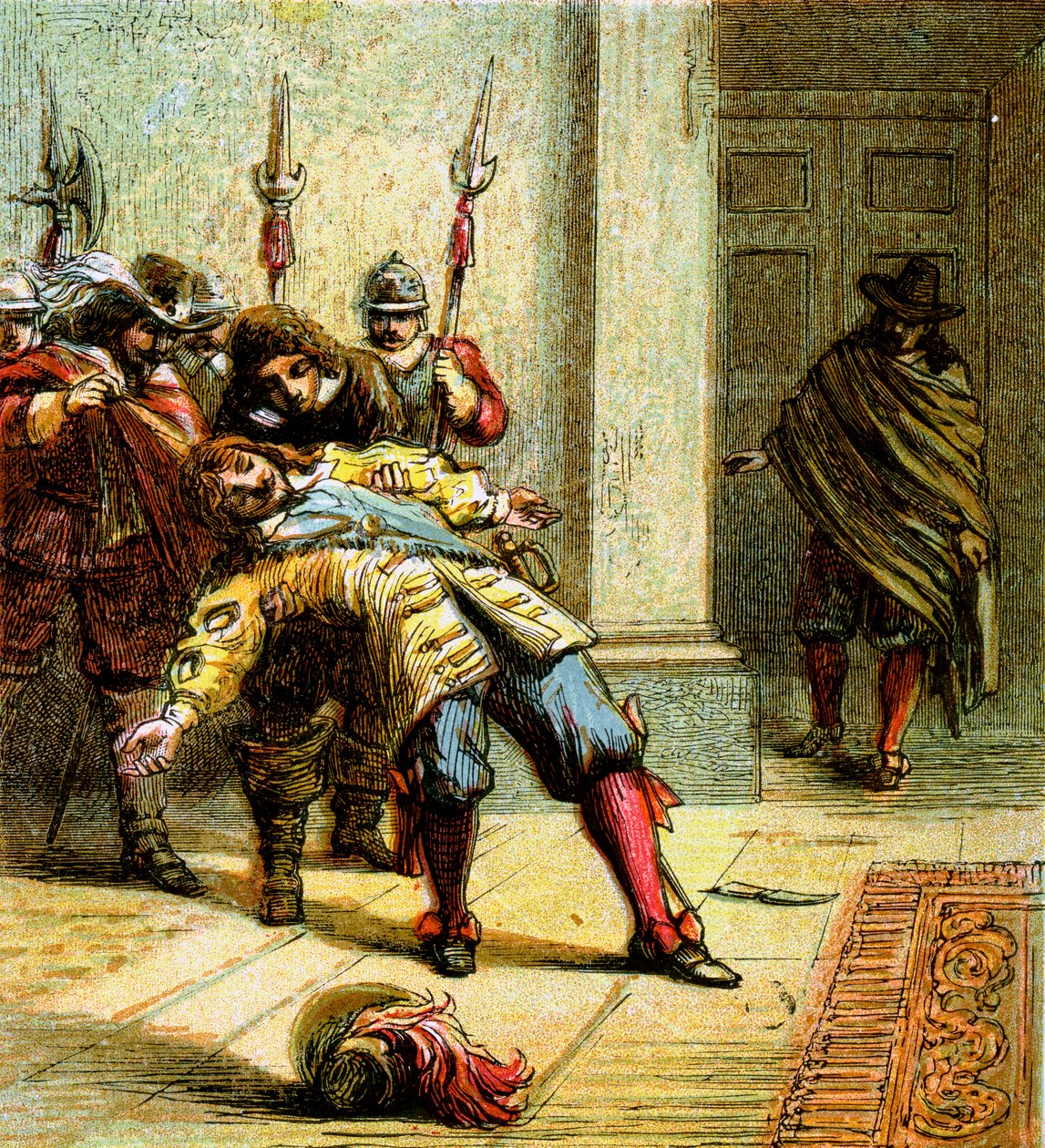 Mordet på Buckingham, 1628, c1850 af Unbekannt