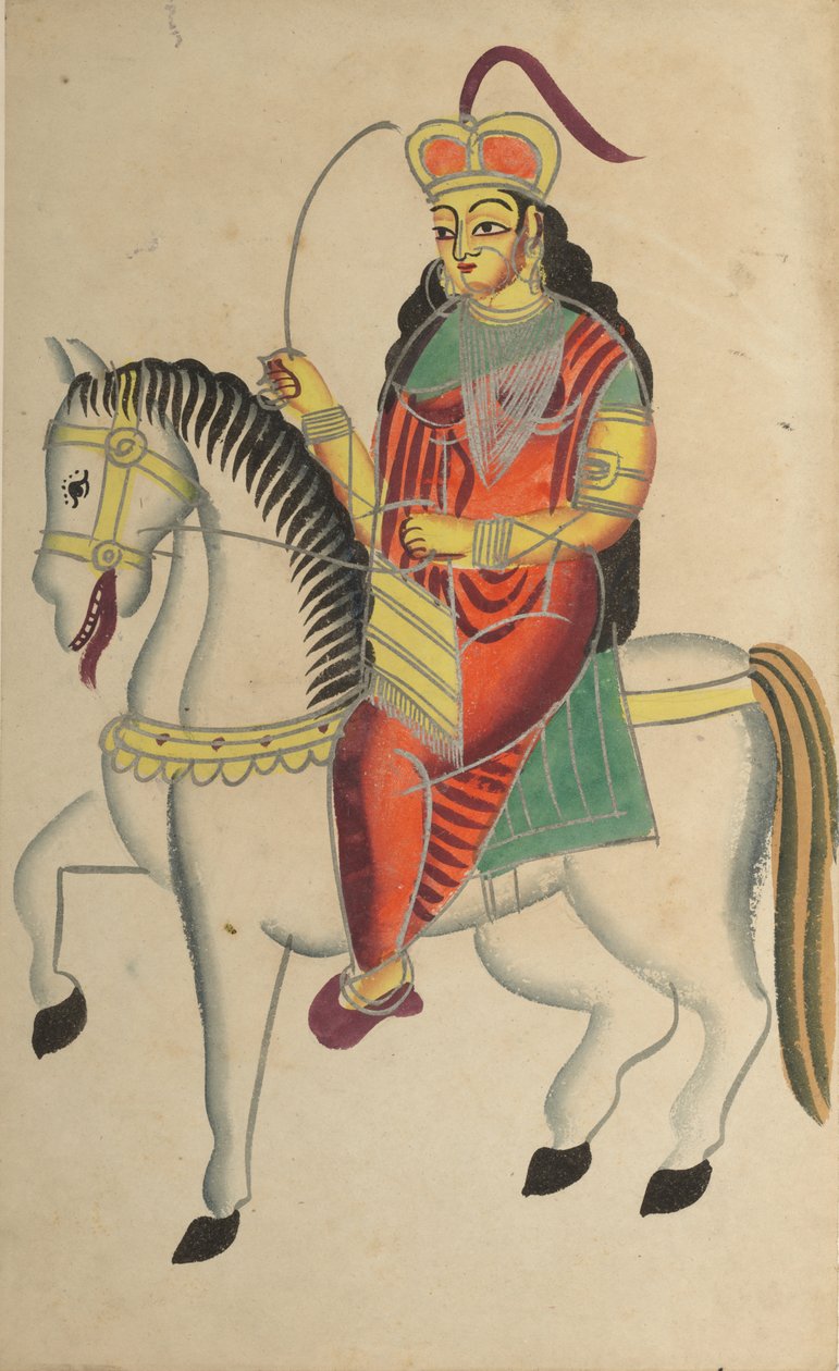 Mytteriet af heltinden Rani Lakshmi Bai fra Jhansi, 1800-tallet. af Unbekannt