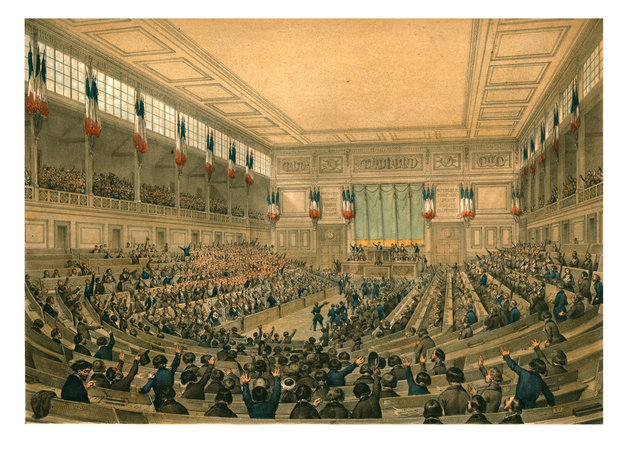 Den Nationale Grundlovgivende Forsamling Fransk Anden Republik, maj 1848. af Unbekannt