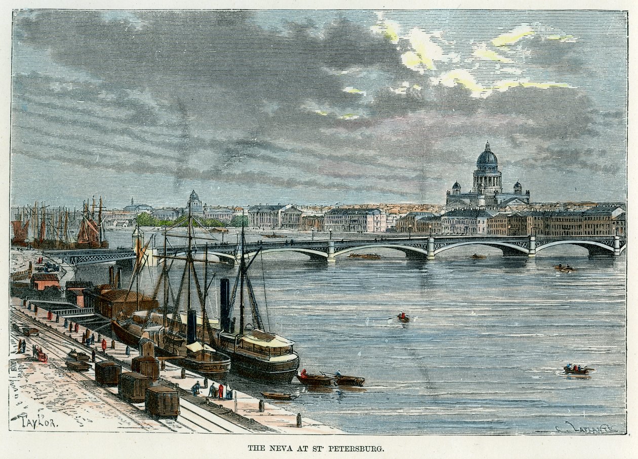 Neva ved Skt. Petersborg, Rusland, c1880 af Unbekannt