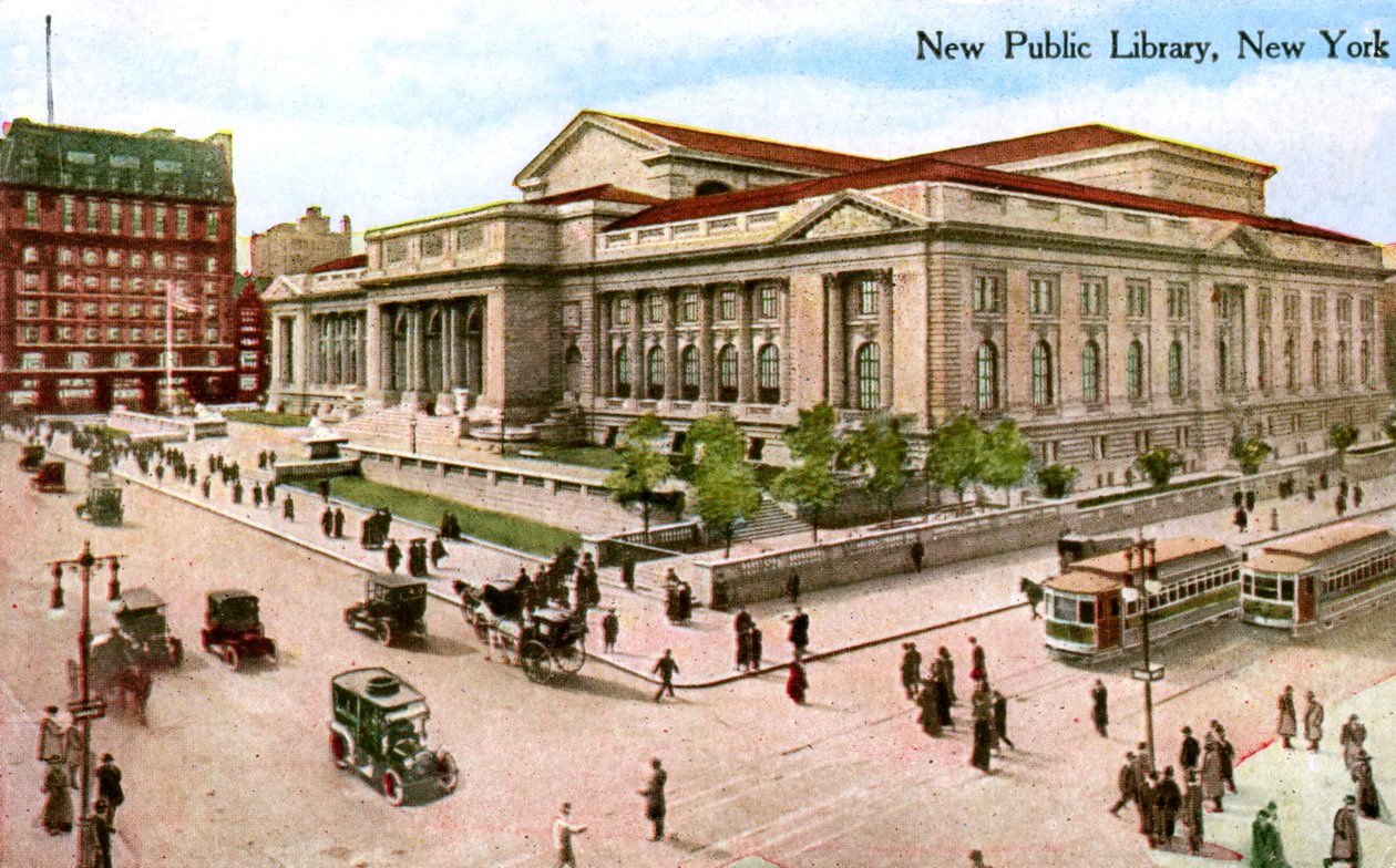 The New Public Library, New York, USA, 1910 af Unbekannt