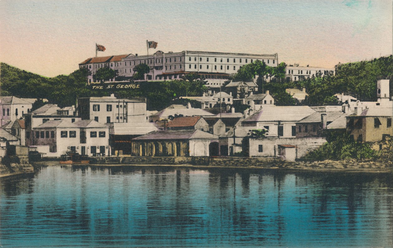 The New St. George Hotel, St. Georges, Bermuda, begyndelsen af det 20. århundrede. af Unbekannt