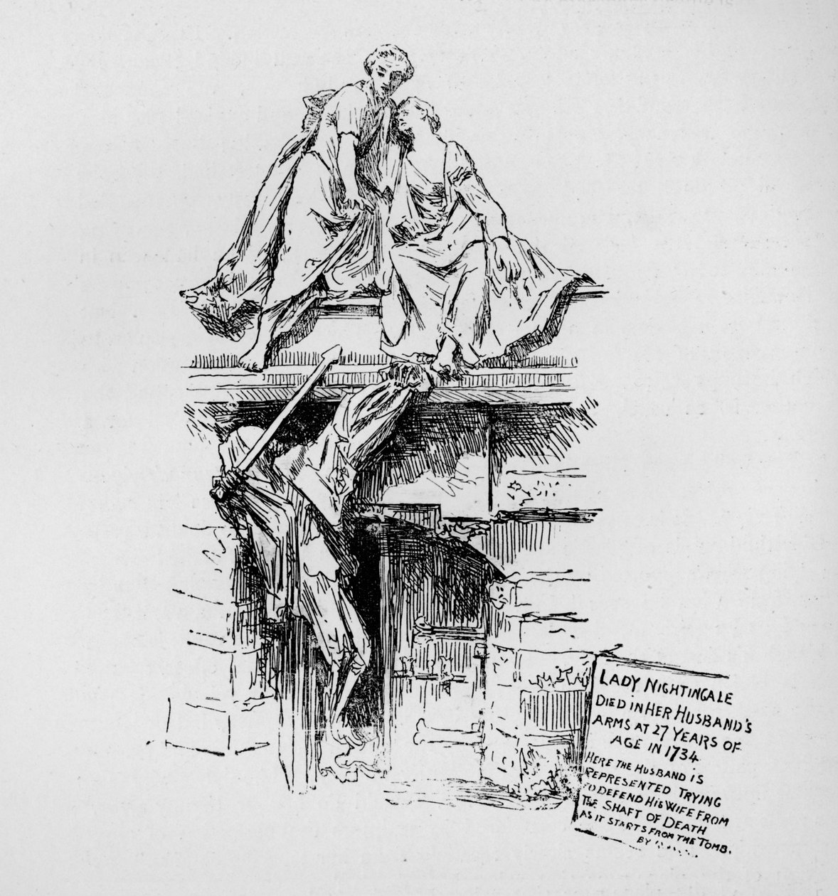 Nattergalmonumentet, 1890. af Unbekannt